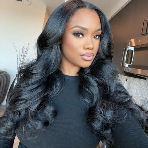 Bouncy Curl Double Drawn 13x4 Transparent Lace Full Frontal 300% Density Wig